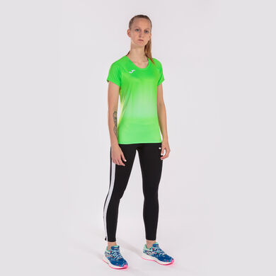 Shirt short sleeve woman Elite VII fluorescent green white