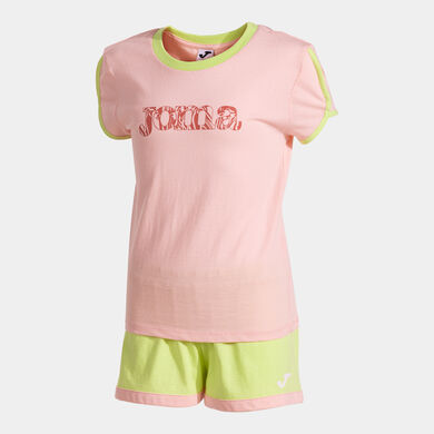 Ensemble fille Kids Camp rose vert citron