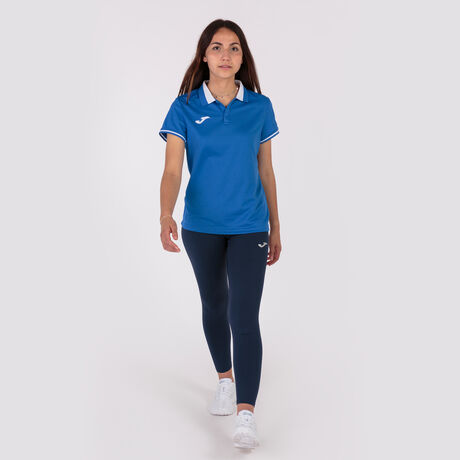 white and royal blue polo shirt