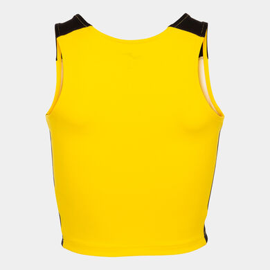 Top mujer Record II amarillo negro