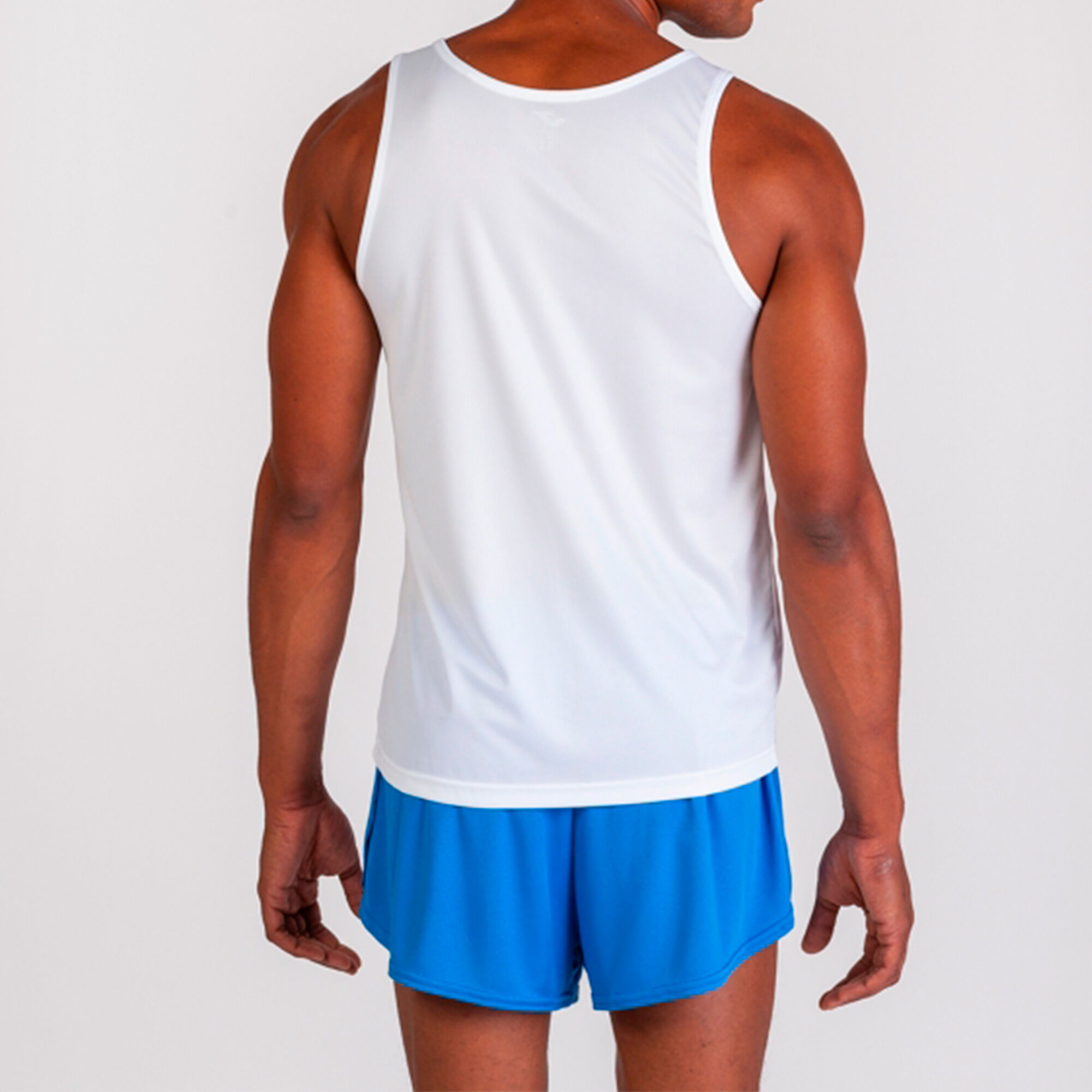 Sleeveless t-shirt man Race white royal blue