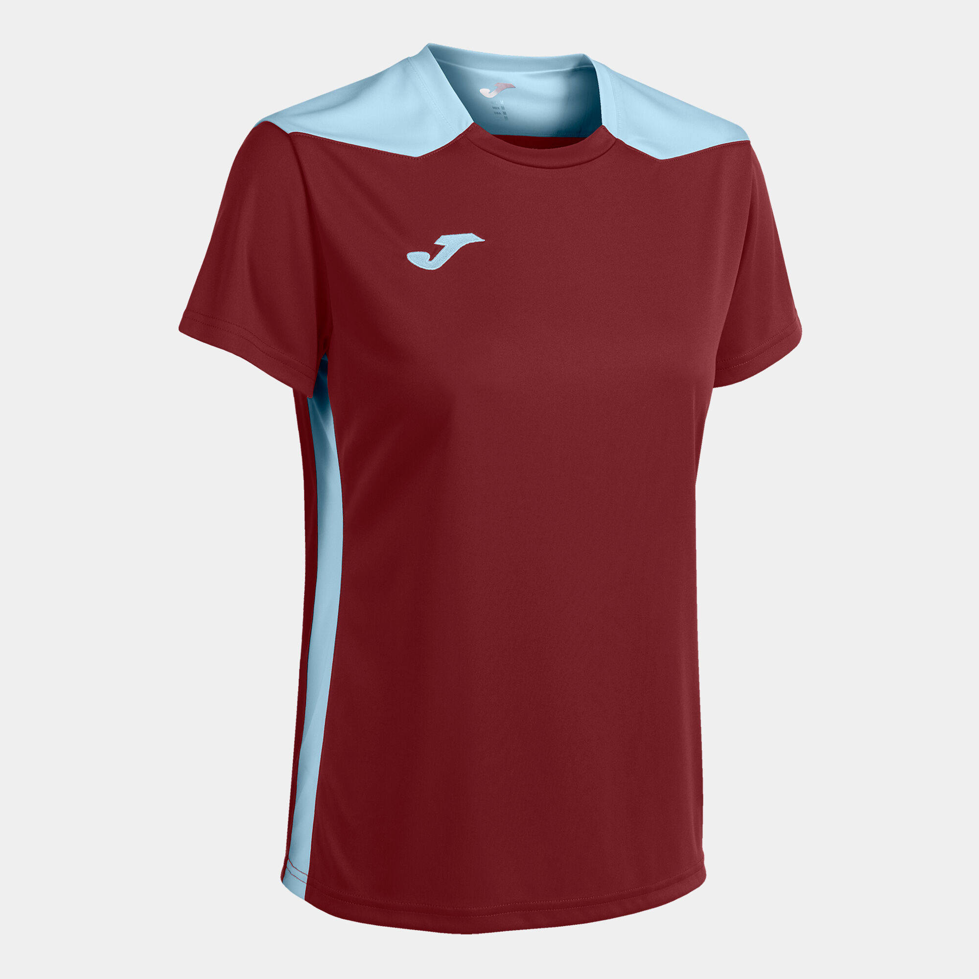 Shirt short sleeve woman Championship VI burgundy sky blue