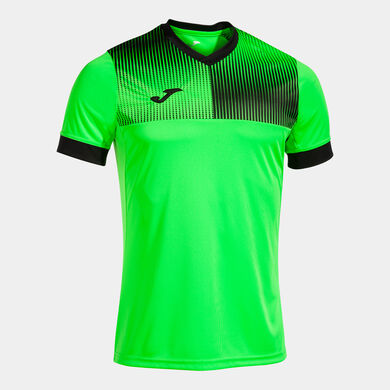 Maglia a manica corta uomo Eco Supernova verde fluorescente nero