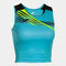 Top femme Elite X turquoise fluo noir