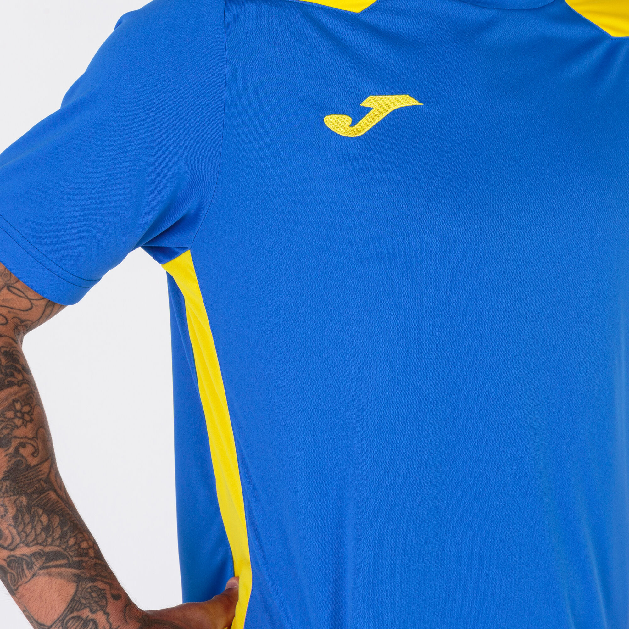 Shirt short sleeve man Championship VI royal blue yellow | JOMA®