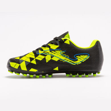 Ghete fotbal Propulsion Jr 23 gazon artificial AG junior negru galben fosforescent