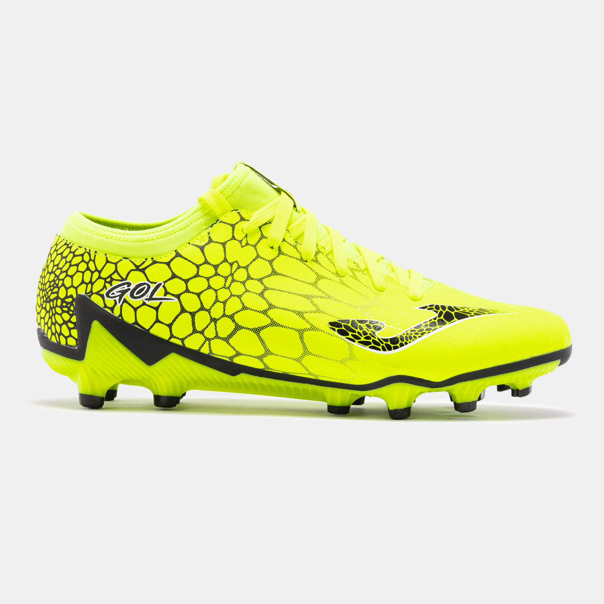 Football boots Gol 24 firm ground FG fluorescent yellow