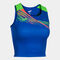 Top femme Elite X bleu roi vert