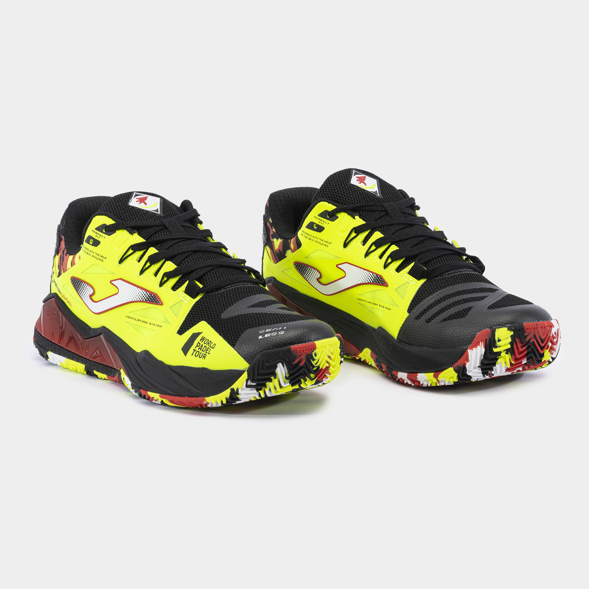 Pantofi sport T.Spin 23 clay bărbaȚi negru galben fosforescent