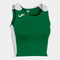 Top mujer Record II verde blanco