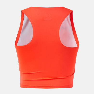 Top kobiety Picasho fluorescencyjny koralowy czarny