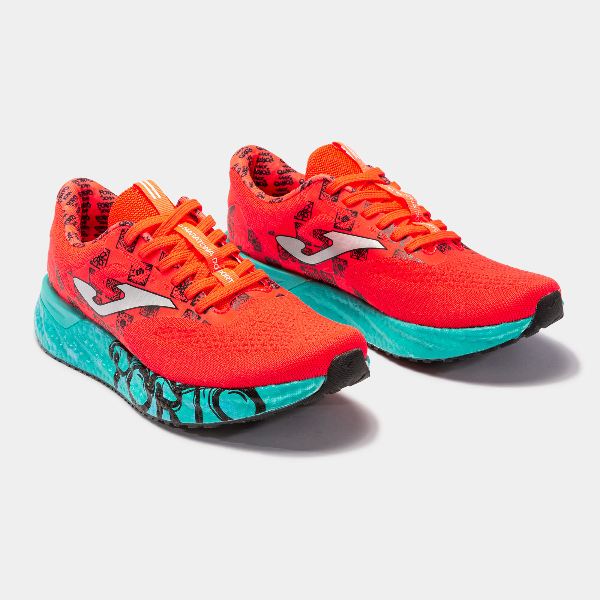RUNNING SHOES STORM VIPER OPORTO MARATHON MAN CORAL TURQUOISE