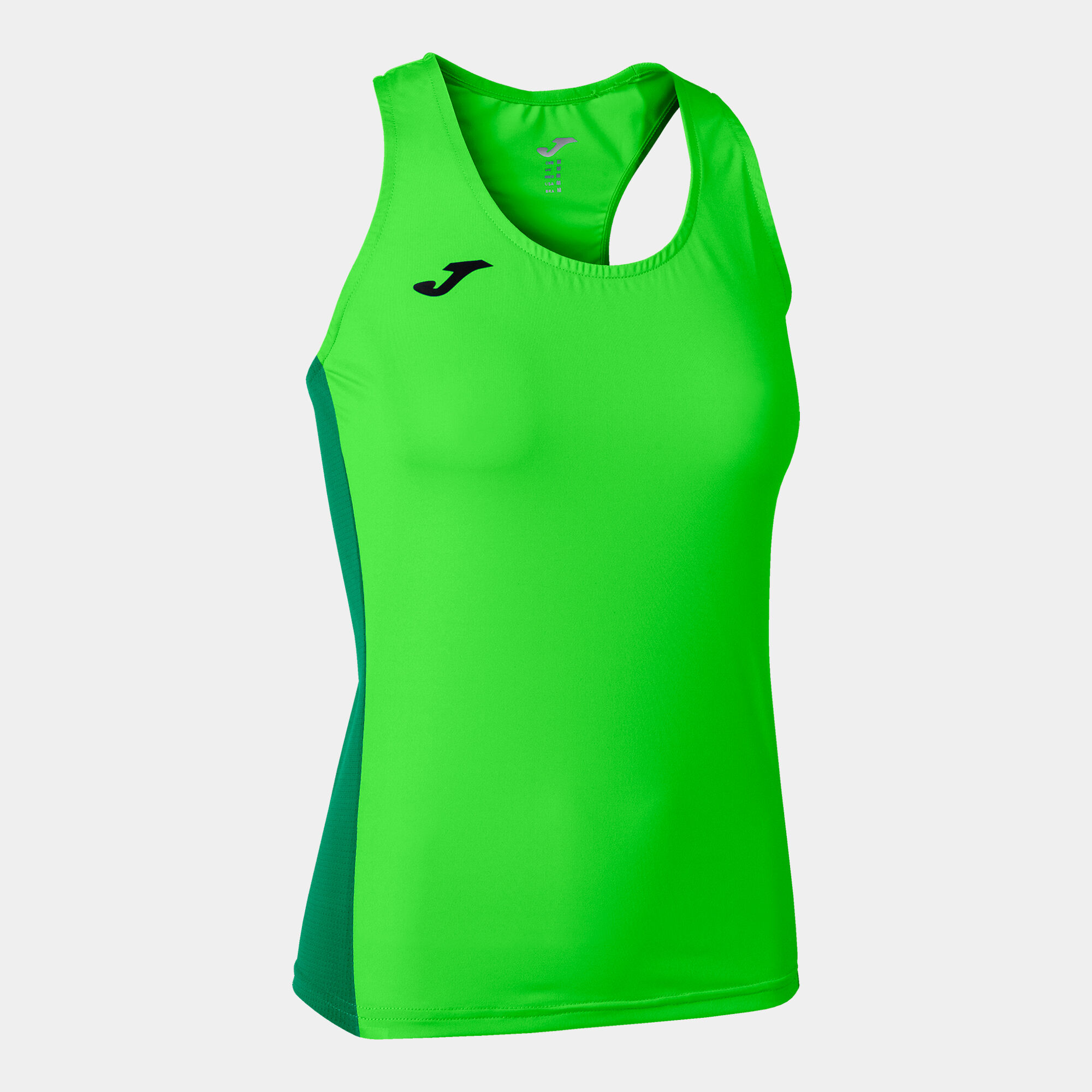 Koszulka na ramiączkach kobiety R-Winner fluorescencyjny zielony