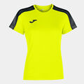 Camiseta manga corta mujer Academy III amarillo flúor negro