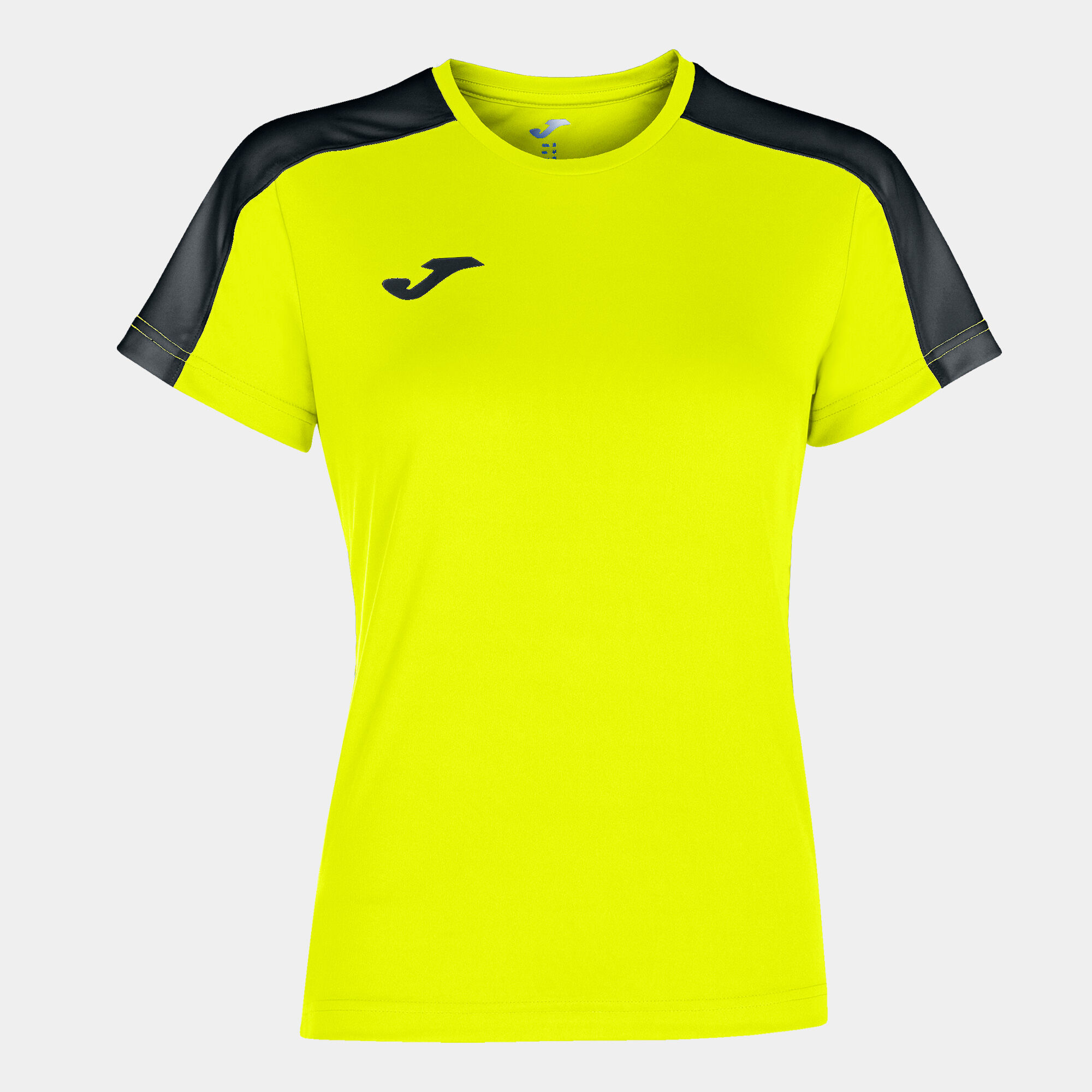Koszulka z krótkim rękawem kobiety Academy III fluorescencyjny zólty czarny