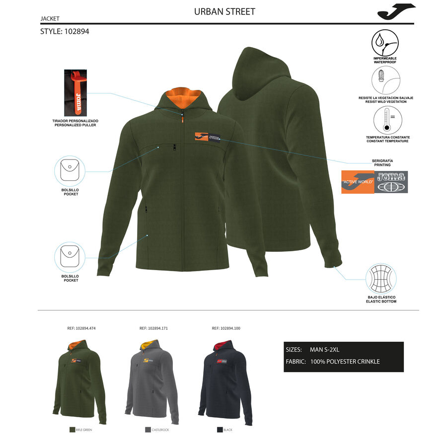 CHAQUETA CON CAPUCHA URBAN STREET