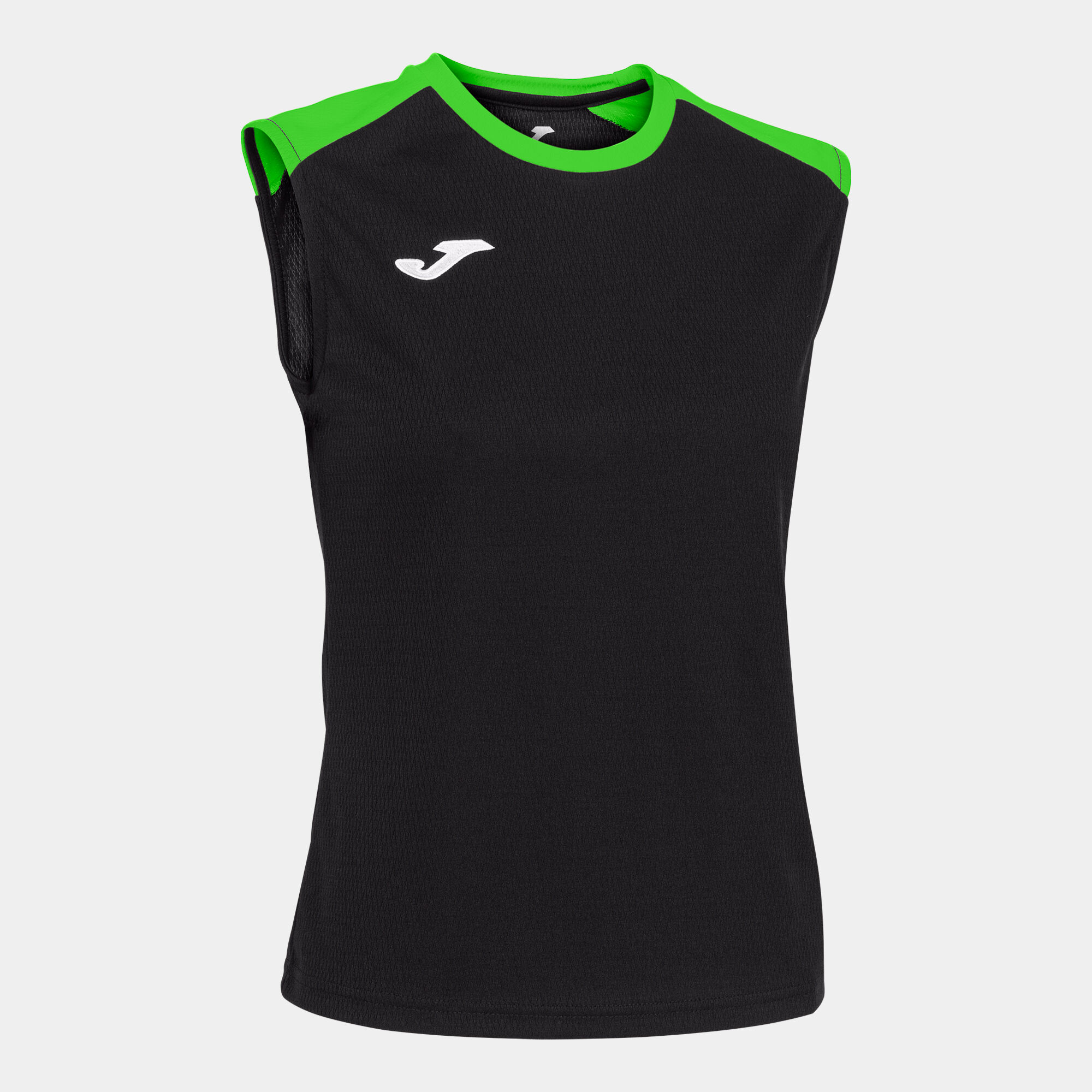 Camiseta tirantes mujer Eco Championship negro verde flúor