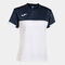 Maglia a manica corta donna Montreal bianco blu navy