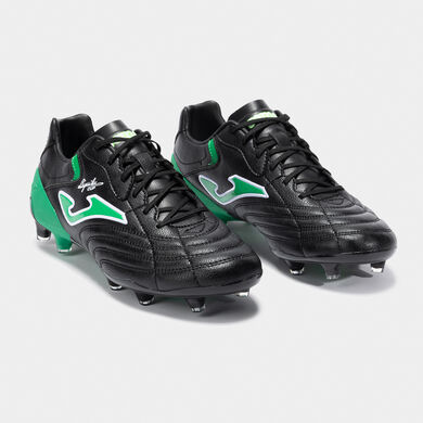 Botas fútbol Aguila Cup 25 terreno firme FG negro verde