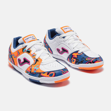 Futsal shoes Top Flex Jr 26 indoor junior white orange