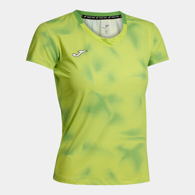 Maillot manches courtes femme Smash vert citron