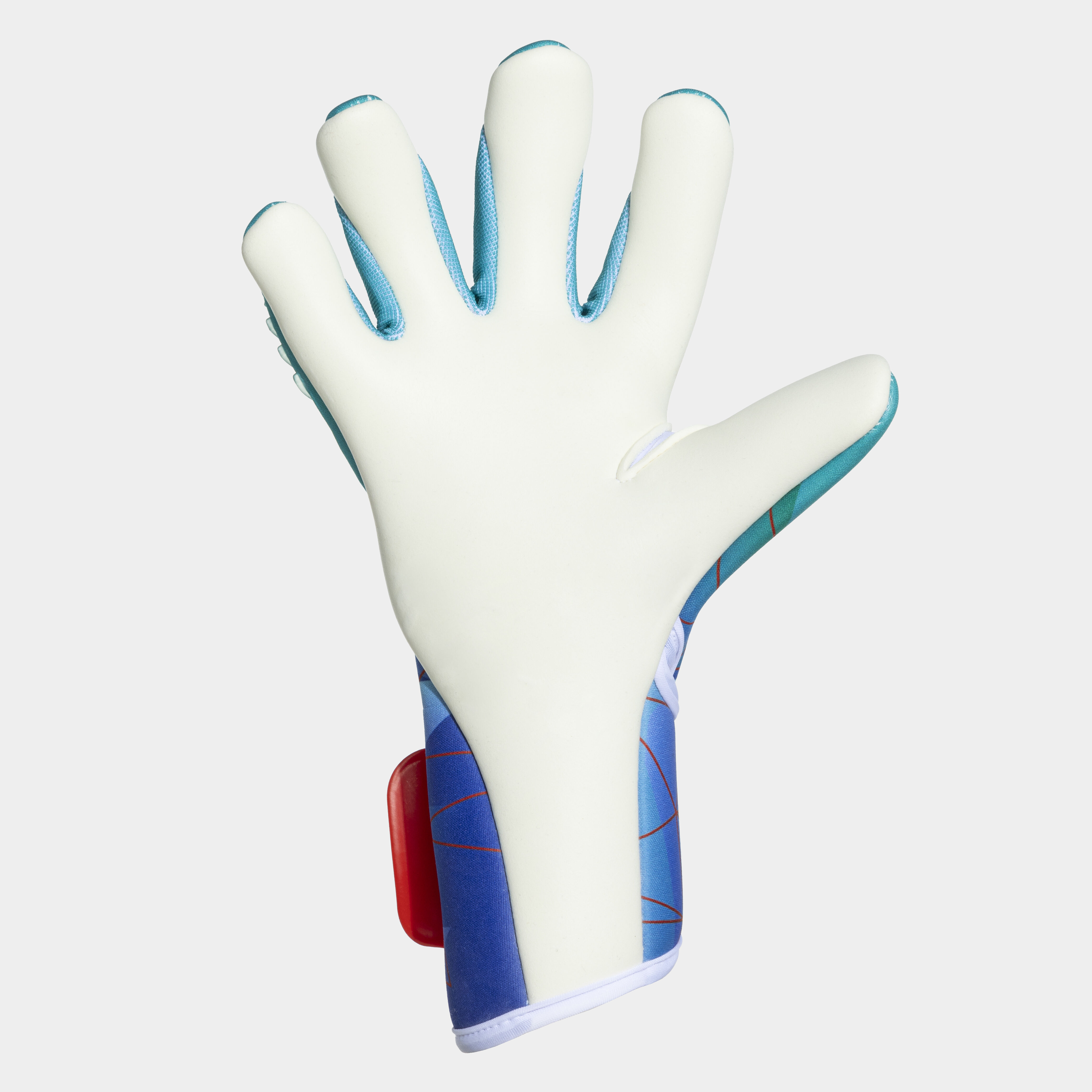 Football goalkeeper gloves Area 24 fluorescent turquoise