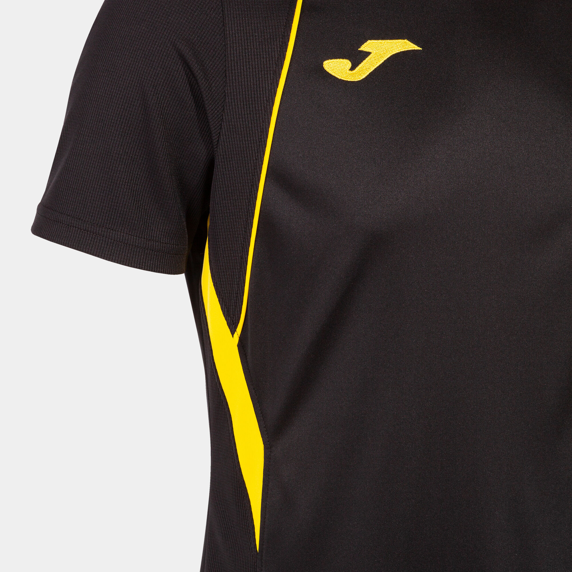 Shirt short sleeve man Championship VII black yellow | JOMA®