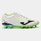 Botas f&uacute;tbol Evolution Top 25 terreno firme FG blanco verde fl&uacute;or