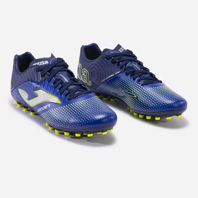 Botas fútbol Xpander 23 césped artificial AG royal verde flúor