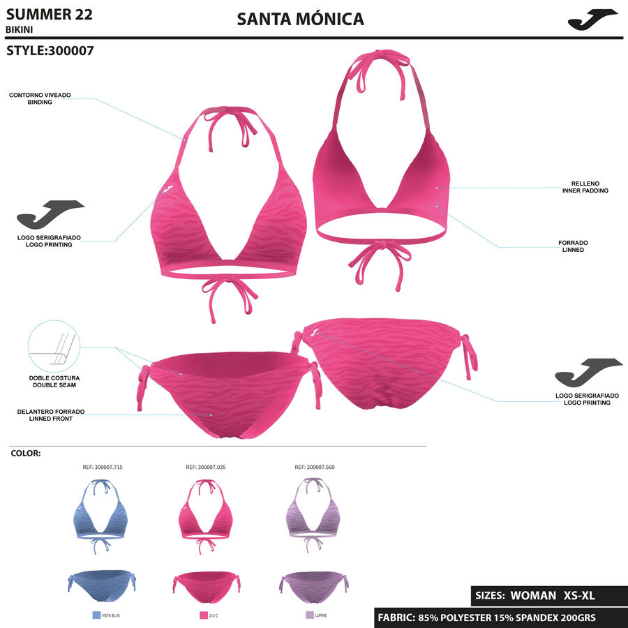 SUJETADOR + BRAGUITA DE BIKINI SANTA MÓNICA