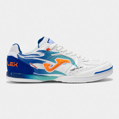 Scarpe calcio a 5 Top Flex 25 indoor bianco blu reale
