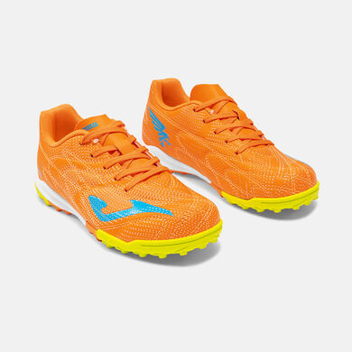 Botas f&uacute;tbol Evolution Jr 26 moqueta - turf junior naranja