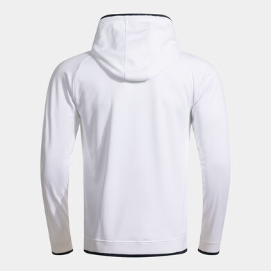 Hooded sweater man Combi Premium white dark navy