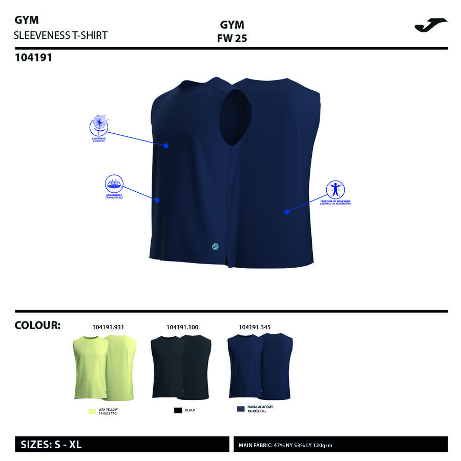 CAMISETA SIN MANGAS CORE