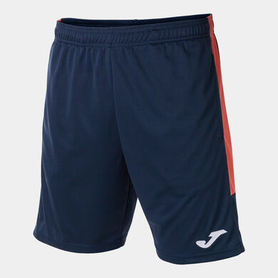 Bermuda homme Eco Championship bleu marine orange fluo