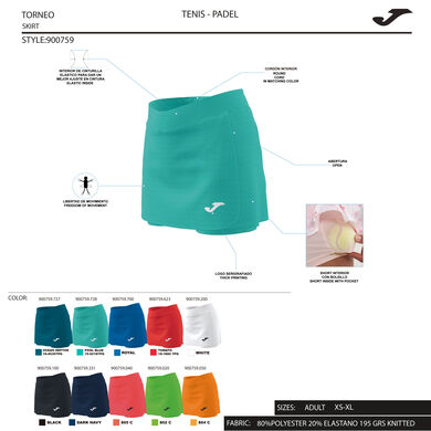 Jupe femme Open II vert fluo