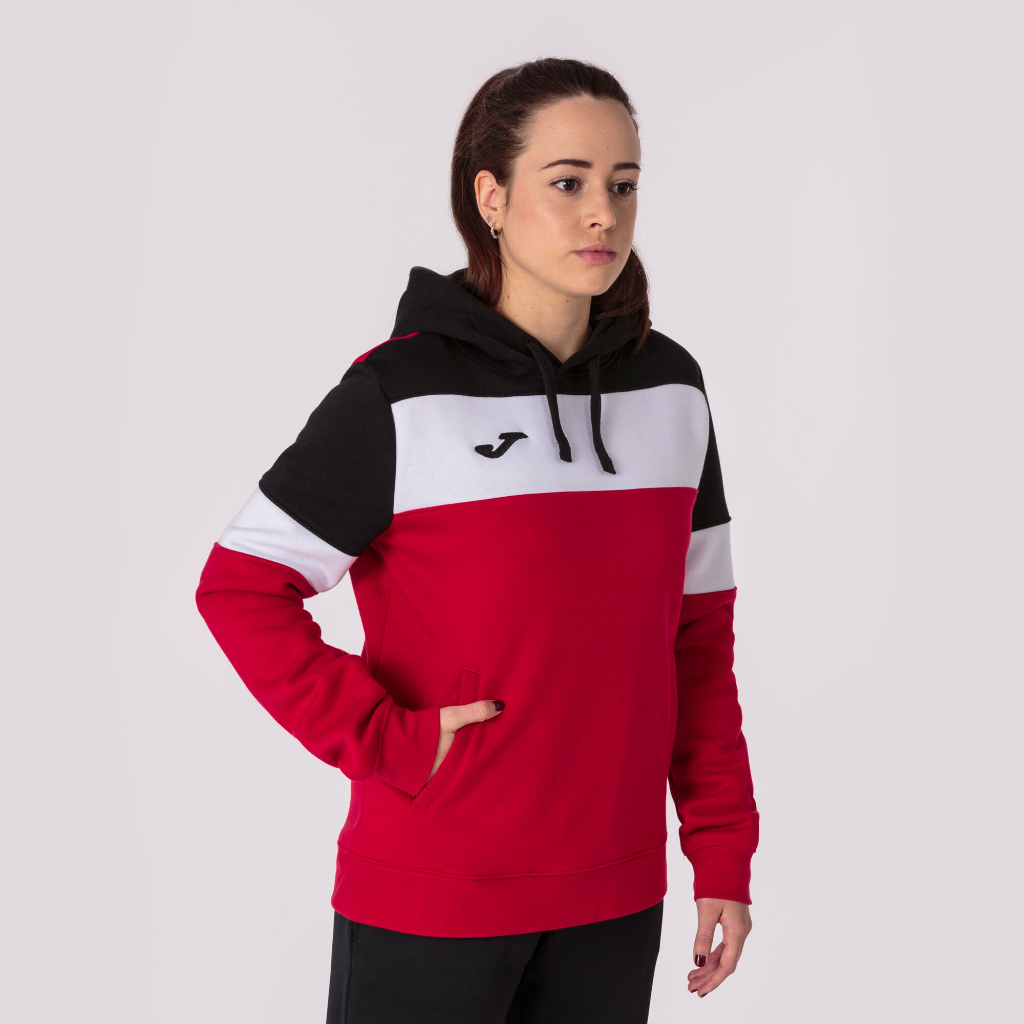 Sudadera con capucha mujer Crew IV rojo negro blanco