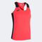 Camiseta tirantes mujer Record II coral flúor negro