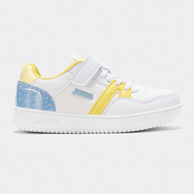 Zapatillas casual Platea Low Jr 25 junior blanco amarillo