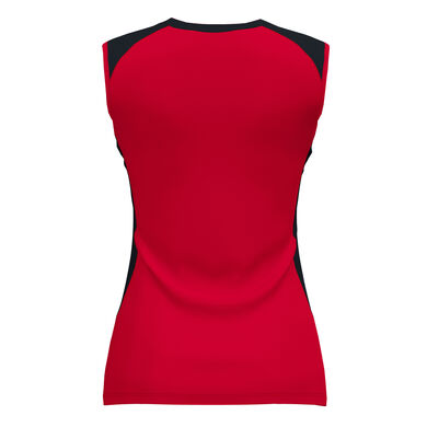 Sleeveless t-shirt woman Supernova II red black