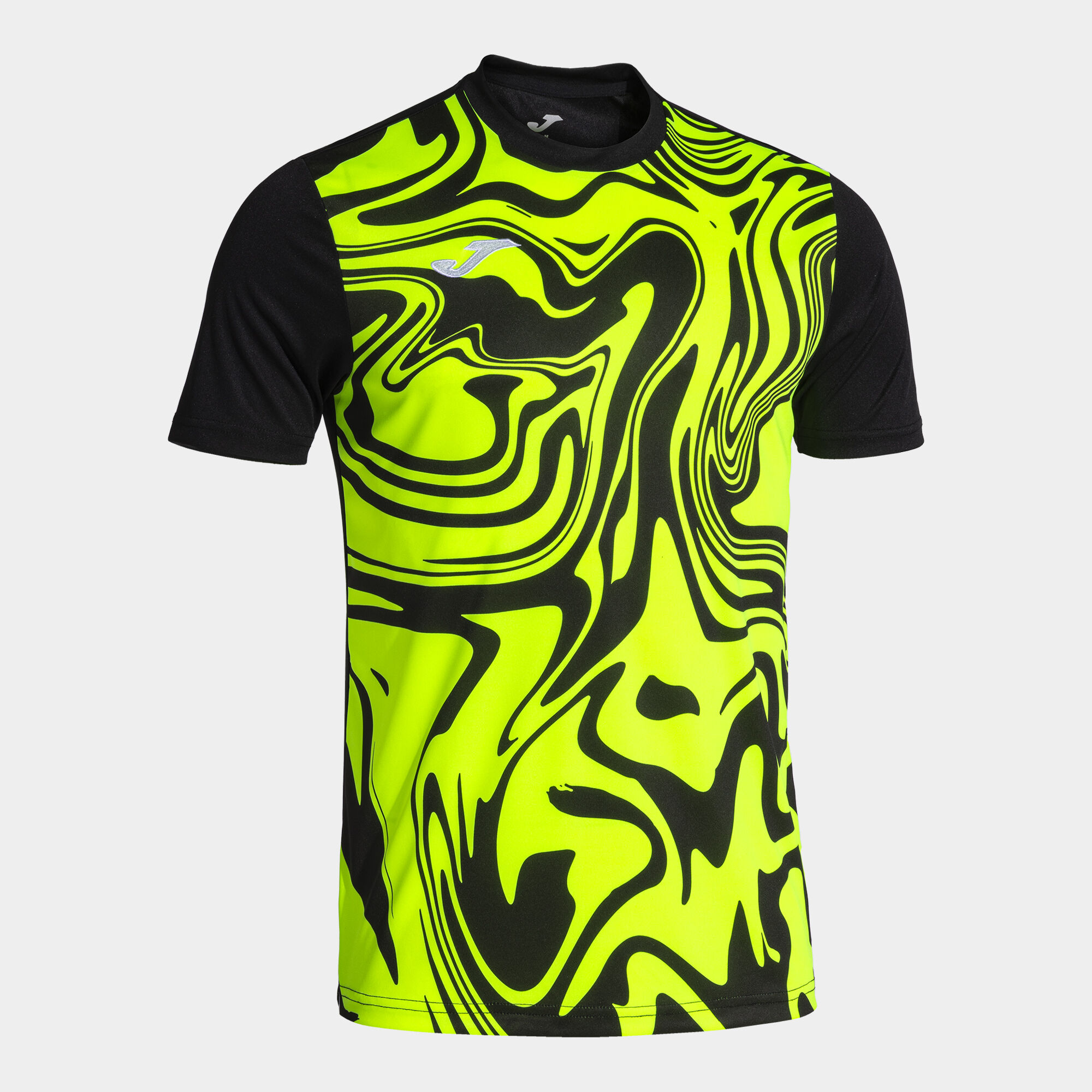 Shirt short sleeve man Lion II black fluorescent yellow | JOMA®