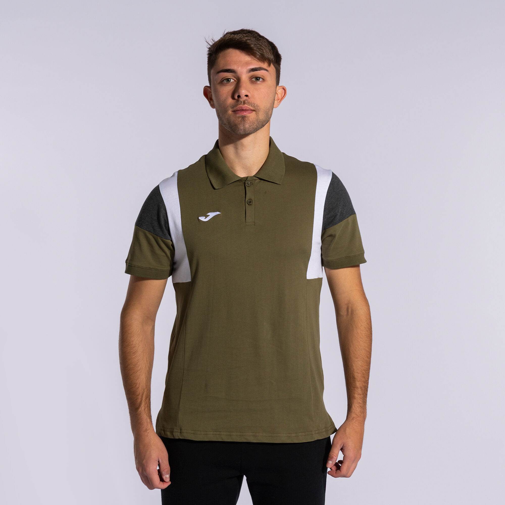 Polo shirt short-sleeve man Confort III khaki