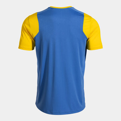 T-shirt manga curta homem Final Basket III azul royal amarelo