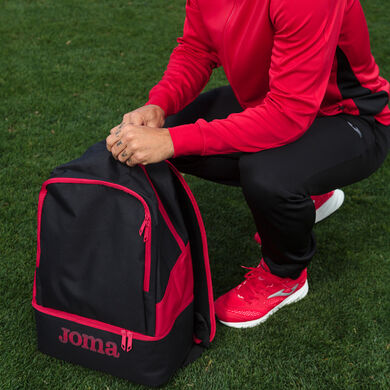 Mochila Estadio III negro rojo