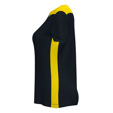 Tricou cu mânecă scurtă damă Championship VI negru galben