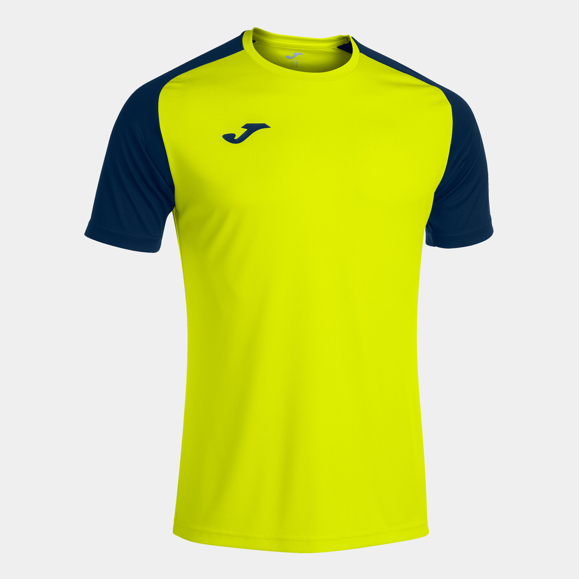 T-shirt manga curta homem Academy IV amarelo fluorescente azul marinho