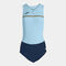 One-piece woman Record III sky blue dark navy