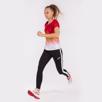 Shirt short sleeve woman Elite VII red white yellow