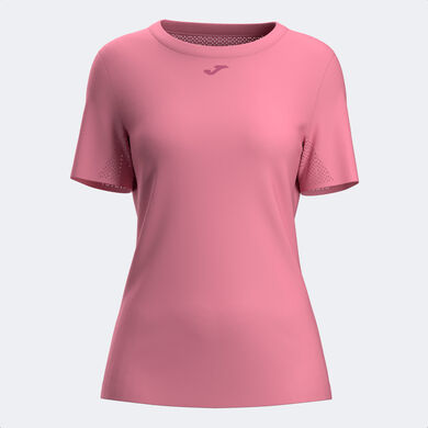 Maillot manches courtes femme Indoor gym rose