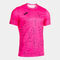 Camiseta manga corta hombre Pro team rosa flúor negro